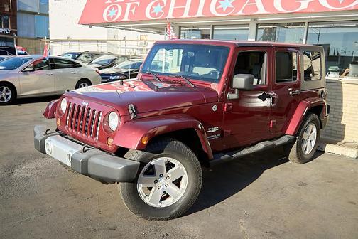 RED 2008 Jeep Wrangler Unlimited Sahara
