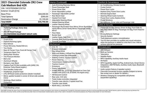 Crush 2021 Chevrolet Colorado ZR2