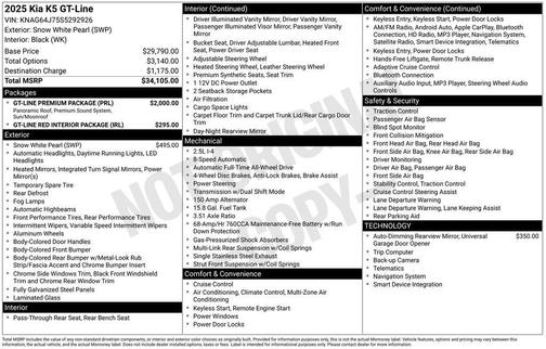 2025 Kia K5 GT-Line