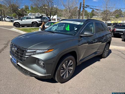 Amazon Gray 2023 Hyundai TUCSON Hybrid Blue