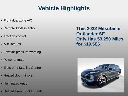 2022 Mitsubishi Outlander SE