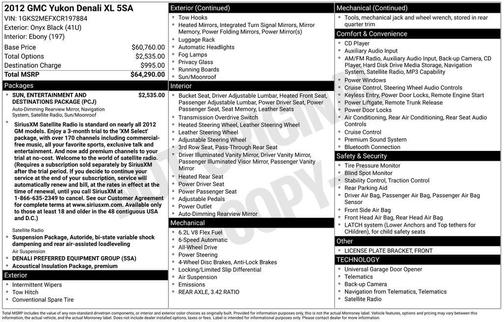 Onyx Black 2012 GMC Yukon XL 1500 Denali