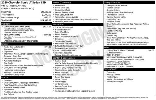 2020 Chevrolet Sonic LT