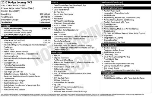 White Noise 2017 Dodge Journey SXT