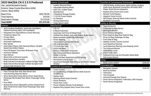 2023 Mazda CX-5 2.5 S Preferred Package