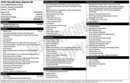 2023 Hyundai KONA EV SE