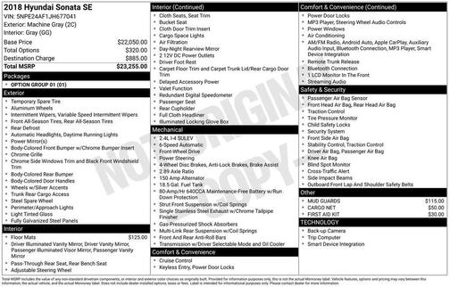 2018 Hyundai SONATA SE