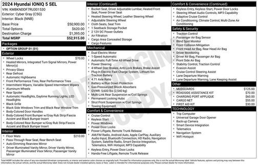 Cyber Gray 2024 Hyundai IONIQ 5 SEL