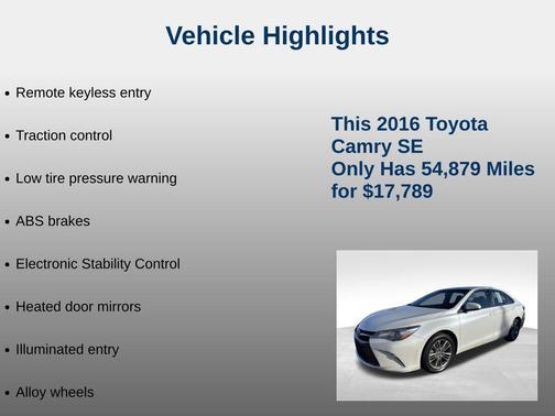2016 Toyota Camry SE