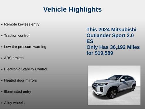 2024 Mitsubishi Outlander Sport 2.0 ES