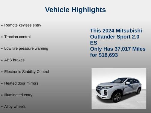 2024 Mitsubishi Outlander Sport 2.0 ES