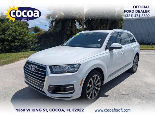 White 2019 Audi Q7 55 Premium Plus