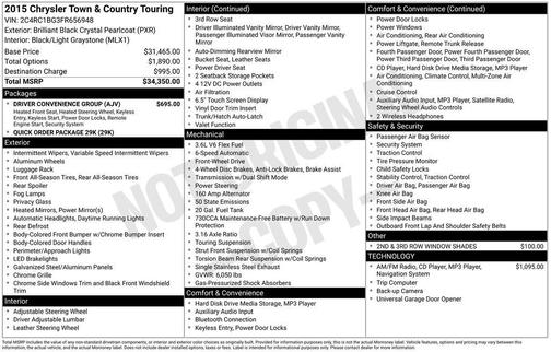2015 Chrysler Town & Country Touring