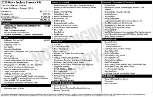 2020 Buick Enclave Essence