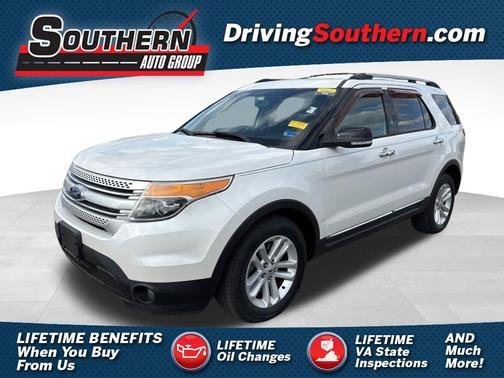 White Platinum Clearcoat Metallic 2014 Ford Explorer XLT