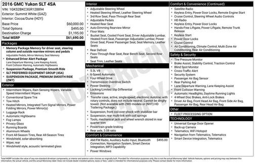 2016 GMC Yukon SLT