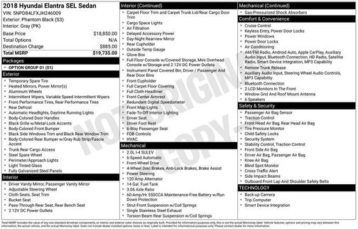 2018 Hyundai ELANTRA SEL