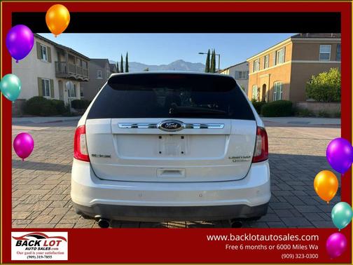 White Platinum Tri-Coat Metallic 2013 Ford Edge Limited