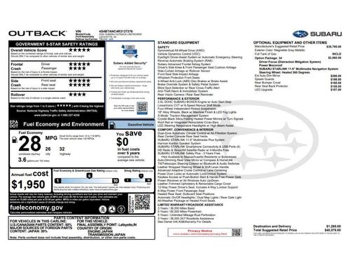 Magnetite Gray Metallic 2024 Subaru Outback Limited