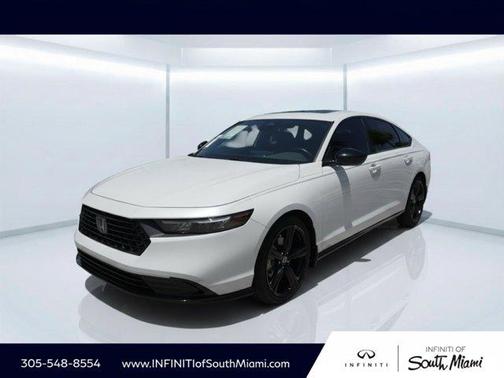 Platinum White Pearl 2023 Honda Accord Hybrid Sport-L