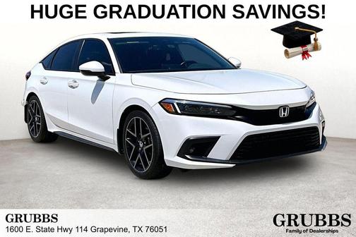 Platinum White Pearl 2022 Honda Civic Sport Touring