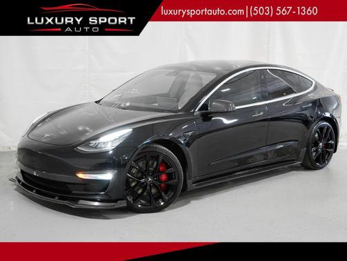 Solid Black 2020 Tesla Model 3 Performance