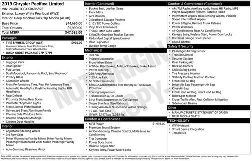 2019 Chrysler Pacifica Limited