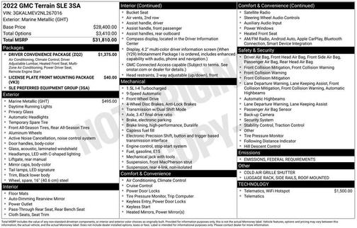 2022 GMC Terrain SLE