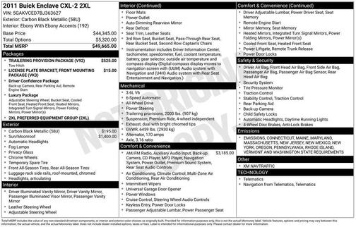 2011 Buick Enclave CXL