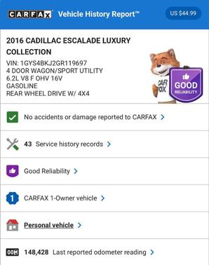 2016 Cadillac Escalade Luxury