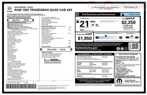 Photo 4 of 72 of 2020 RAM 1500 Tradesman