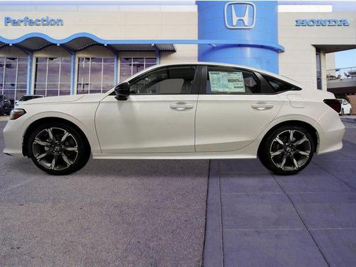 Platinum White Pearl 2026 Honda Civic Hybrid Sport Touring