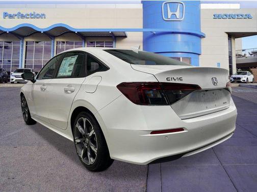 Platinum White Pearl 2026 Honda Civic Hybrid Sport Touring