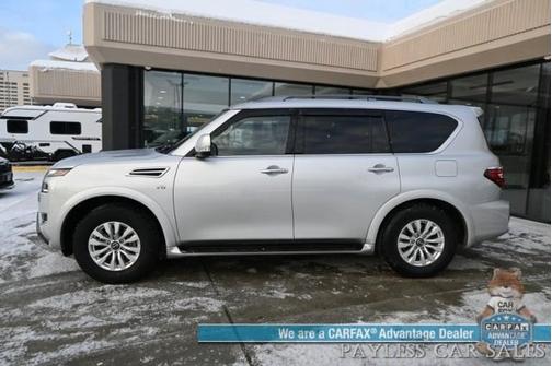 Brilliant Silver Metallic 2021 Nissan Armada SV/AWD/AUTOSTART/5.6L V8/POWER&HEATED SEATS/NAVIGA