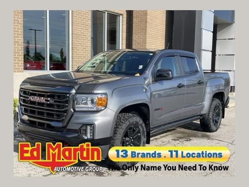 Satin Steel Metallic 2022 GMC Canyon 4WD AT4 w/Leather