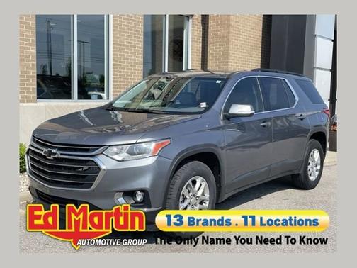 Satin Steel Metallic 2021 Chevrolet Traverse LT Leather
