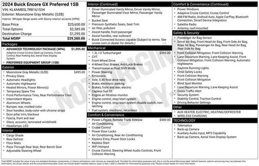 Moonstone Gray Metallic 2024 Buick Encore GX Preferred