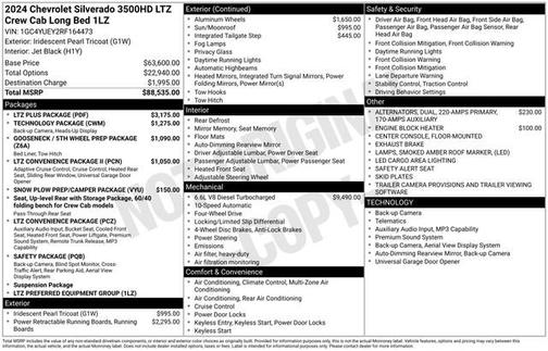 Iridescent Pearl Tricoat 2024 Chevrolet Silverado 3500 LTZ