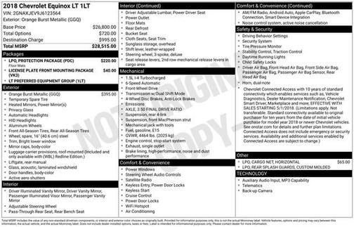 Orange Burst Metallic 2018 Chevrolet Equinox 1LT