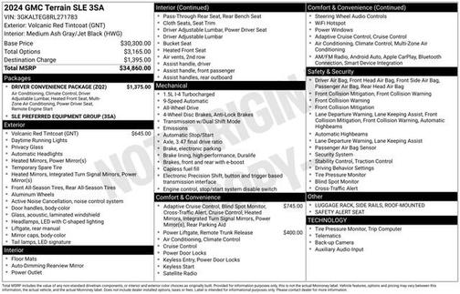 Volcanic Red Tintcoat 2024 GMC Terrain SLE