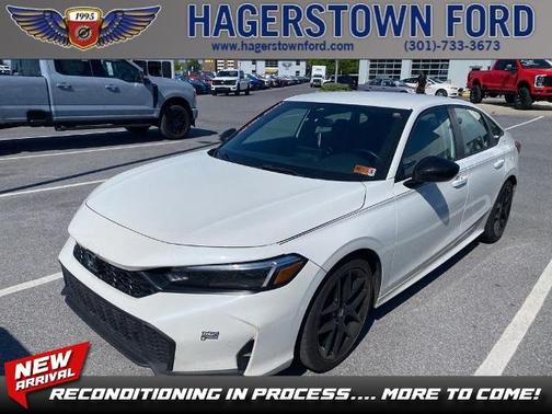 Platinum White 2025 Honda Civic SPORT