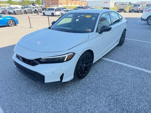 Platinum White 2025 Honda Civic Sport