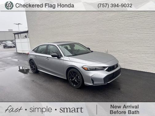 Solar Silver Metallic 2025 Honda Civic Hybrid Sedan