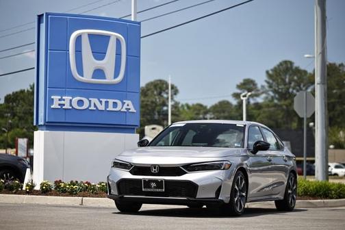 Solar Silver Metallic 2026 Honda Civic Hybrid Hatchback