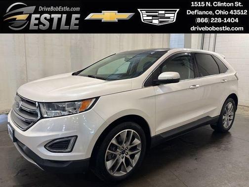 White Platinum Metallic Tri-Coat 2018 Ford Edge Titanium