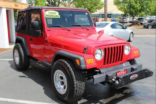 Red 2006 Jeep Wrangler X