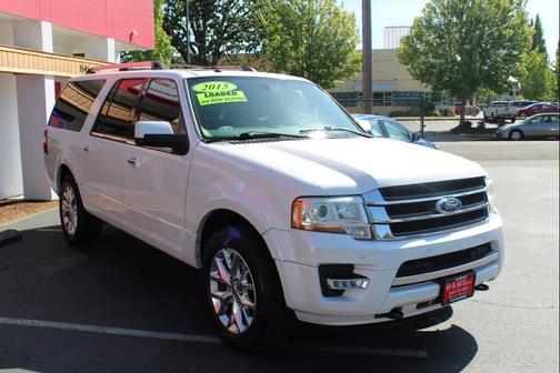 White Platinum Metallic Tri-Coat 2015 Ford Expedition EL Limited
