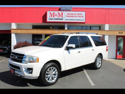 White Platinum Metallic Tri-Coat 2015 Ford Expedition EL Limited