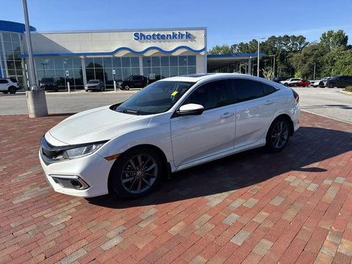 White 2019 Honda Civic EX-L
