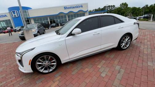 Crystal White Tri-Coat 2023 Cadillac CT4 Sport